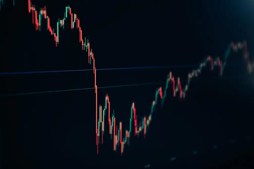 a close up of a line with a blue background